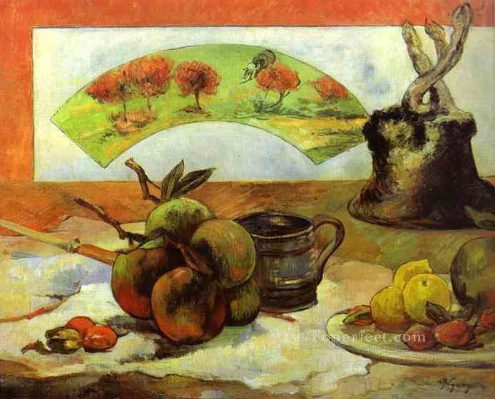 Still Life with Fan Post Impressionism Primitivism Paul Gauguin Oil Paintings